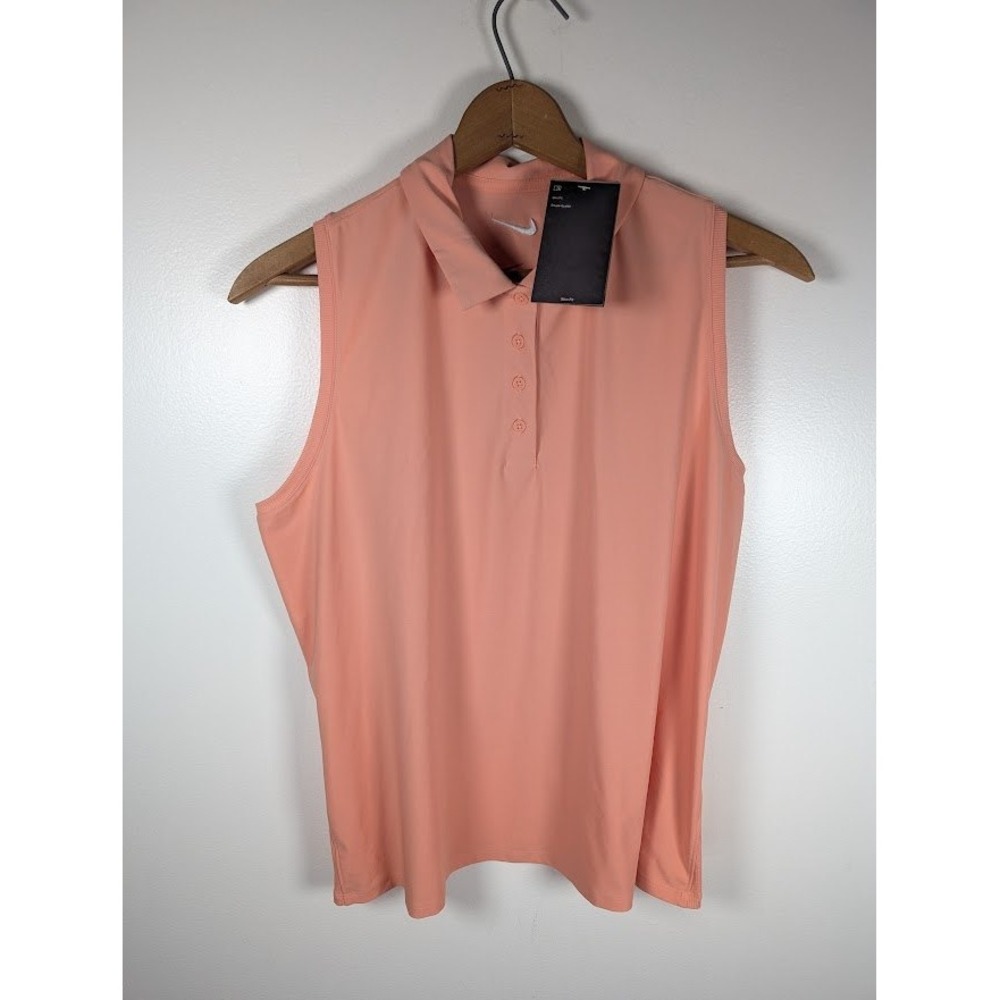 Nike Dri-FIT Sleeveless Victory‎ Golf Polo Shirt Women Sz XL FQ1572 Slim Fit NEW